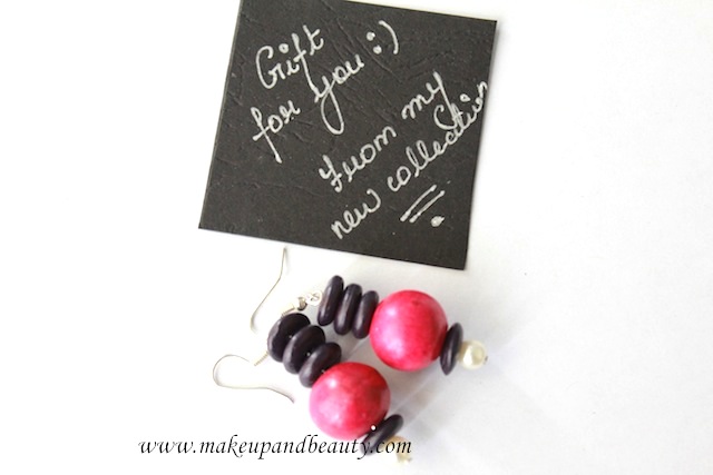 Pink bead earrings