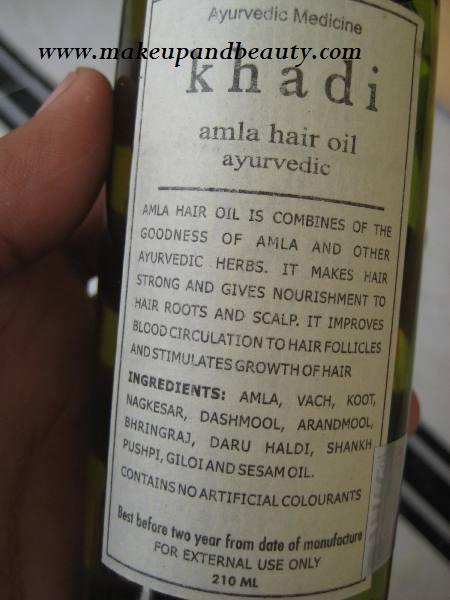 KHADI Amla Herbal Hair Oil| खादी आँवला हर्बल हेयर ऑयल- 210ml (PARABEN /  MINERAL OIL FREE)