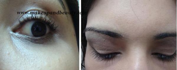 left picture:clumpy lashes.right one:better results