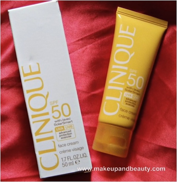 zadel Schuldenaar Joseph Banks Clinique Sun SPF 50 face Cream Review - Indian Makeup and Beauty Blog
