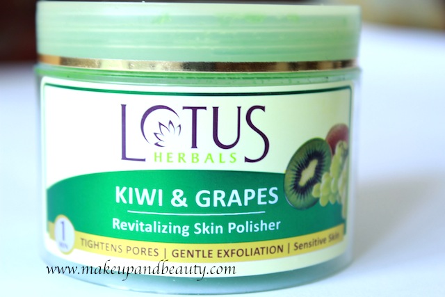 lotus herbals kiwi grapes skin polisher