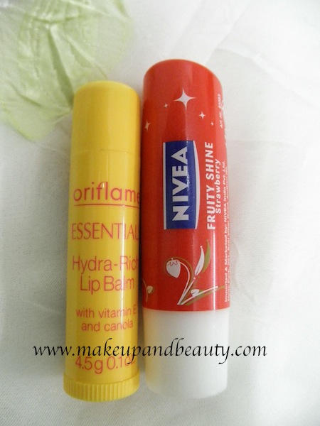 Oriflame Essentials hyra rich lip balm vs Nivea Lip Balm