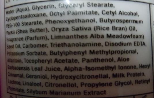 lotion ingredients