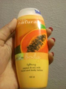 Avon Naturals Papaya and Soy Milk Hand and Body Lotion