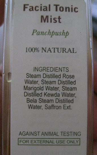 Tonic Mist ingredients