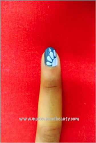 complete grey blue nail art