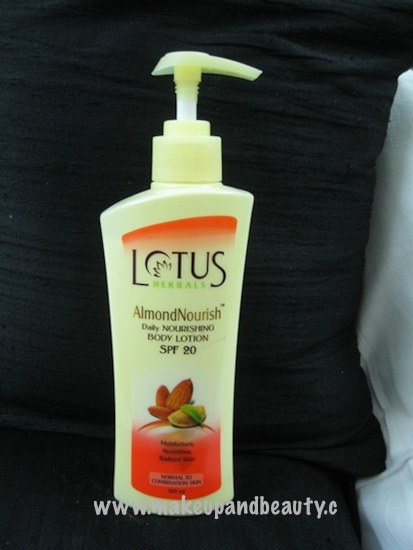 Lotus Herbals almondnourish body lotion Review