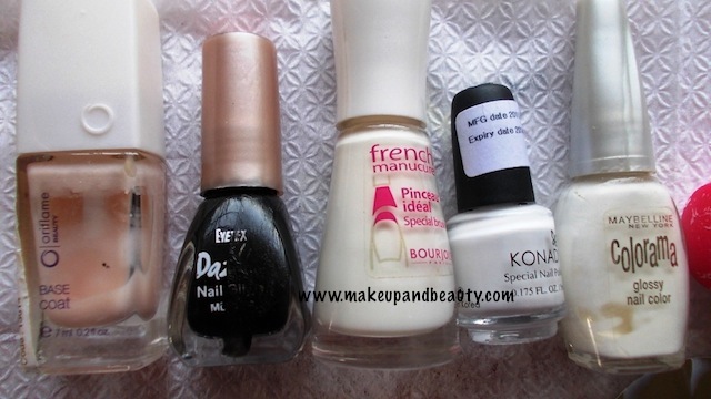 Nail Paints used