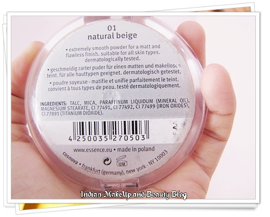 Essence Compact Ingredients