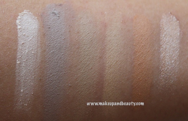 au natureal palette swatches - nude collection