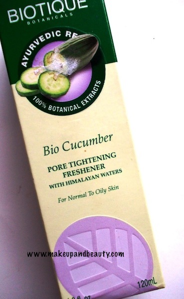 biotique cucumber pore refining freshner