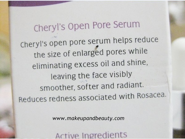 cheryls open pore serum