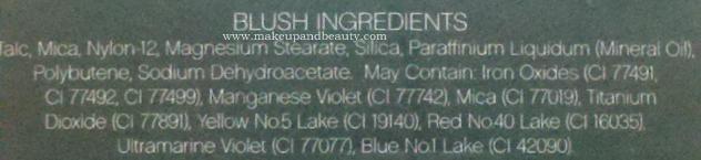 ELF blush ingredients