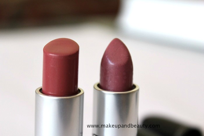 mac lipstick comparison pics