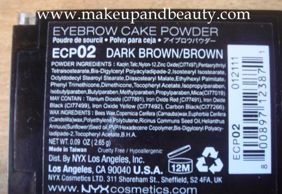 Eyebrow cake powder