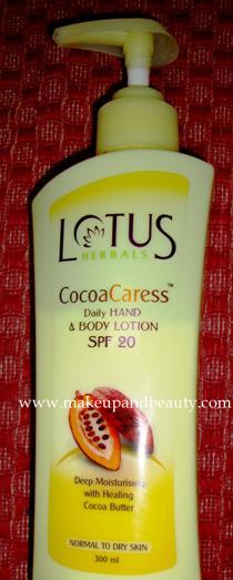 Lotus Herbals Cocoa Caress Daily Hand and Body Lotion Review