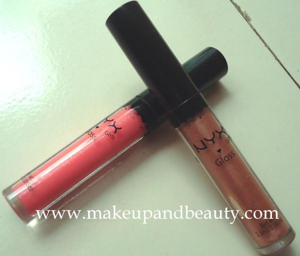 NYX Round Lip Gloss Peach and Brown Topaz Review and Swatches