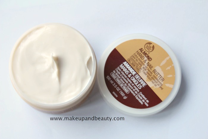 the body shop almond hand nail butter review