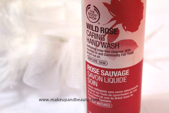 the body shop wild rose caring hand wash 
