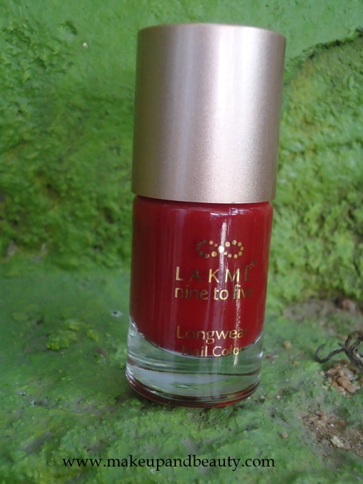 Lakme Nine to Five Long Wear Nail Color Red Queen