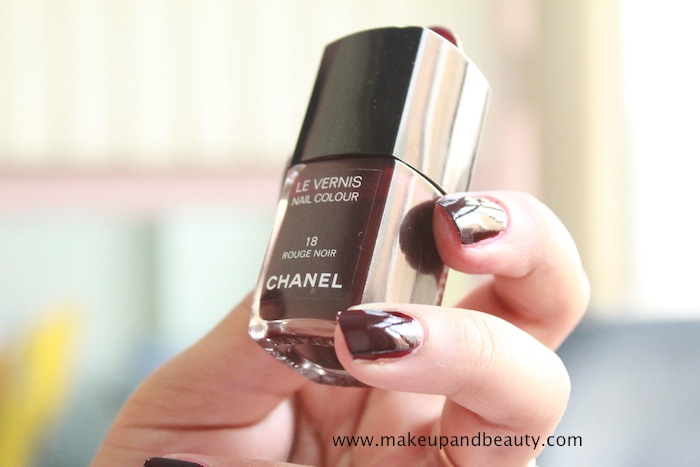 Chanel Le Vernis Rouge Noir 18 Review, NOTD