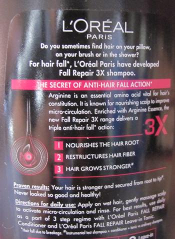 Anoi pause Svaghed L'Oreal Paris Fall Repair Anti-Hair Fall Shampoo
