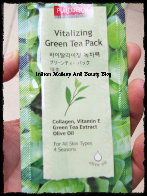 Purederm Vitalizing Green Tea Pack Review