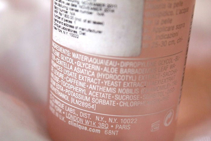 clinique moisture surge spray ingredients