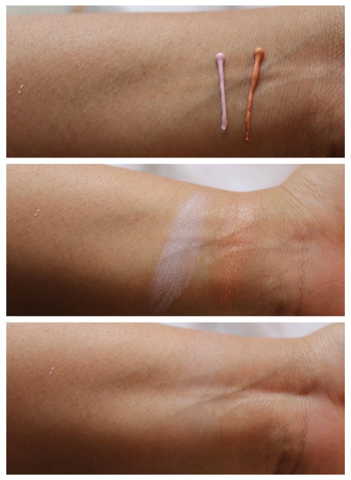 MAC fortified skin enhancer swatches
