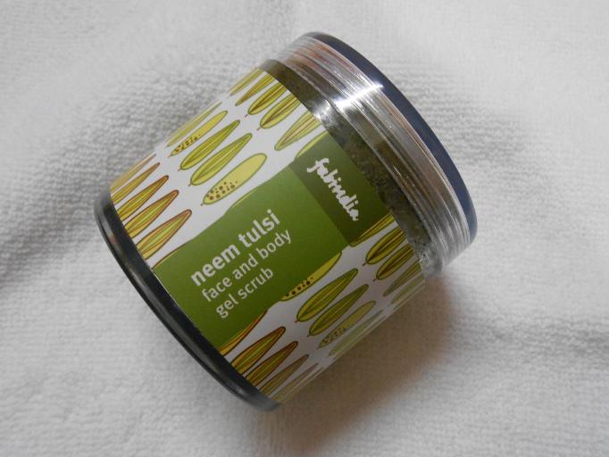 Fab India Neem Tulsi Face and Body Gel Scrub - BEST FACE SCRUBS IN INDIA FOR OILY SKIN