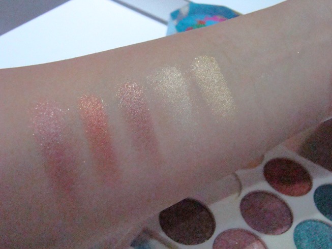 swatch of golden and rusty shades