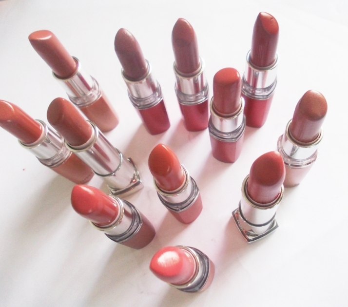 12 Maybelline Lipsticks Pictures and Swatches
