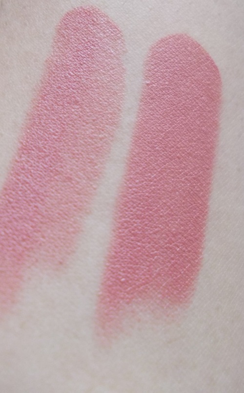 Chambor powder matte lipstick desert rose swatch