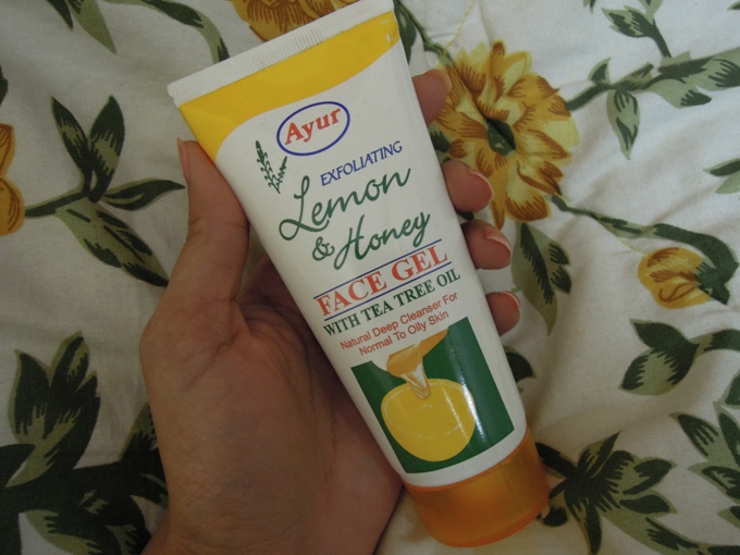 Ayur Exfoliating Lemon and Honey Face Gel with Tea Tree Oil Review