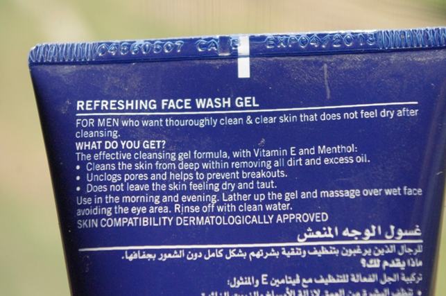 Nivea For Men Refreshing Face Wash Gel