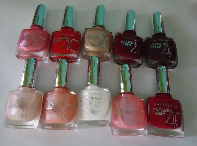 Maybelline Express Finish Nail Polishes Review and Swatches