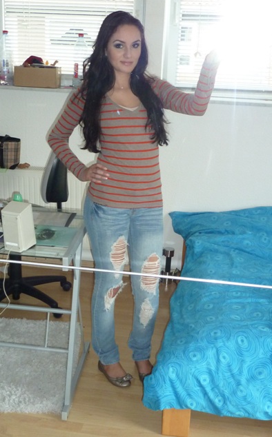 Outfit Of The Day Long Sleeve Top and Ripped Jeans
