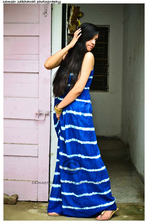 mango blue maxi dress