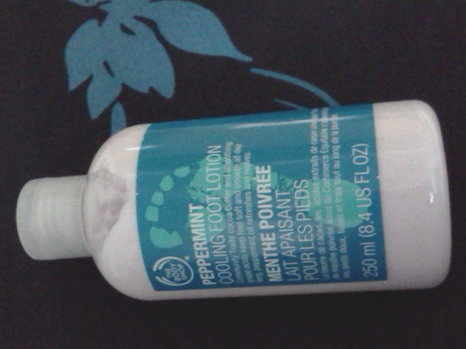the body shop peppermint cooling foot lotion