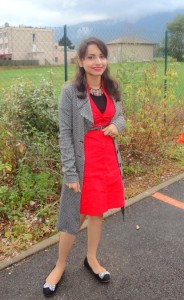 Outfit of the Day Red Dress and Black Flats