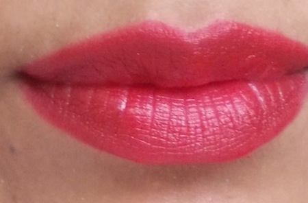 Lip swatch red lipstick