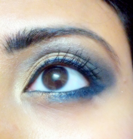 Gold and Blue Grey Smokey Eye Tutorial