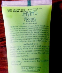 jovees natural neem face wash