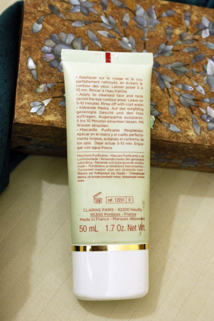 clarins pure radiant face mask