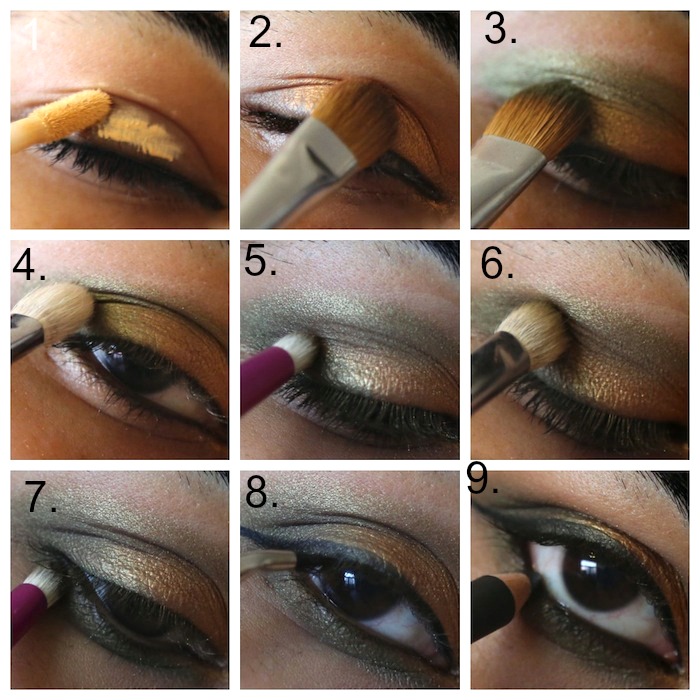 green gold diwali makeup tutorial