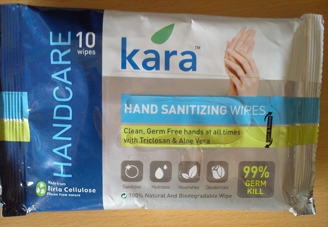 kara hand sanitizing wipes