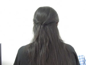 Easy College Office Hairstyle for Medium to Long Hair Step3