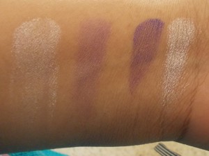 LAKME absolute baked shadows night desire swatches