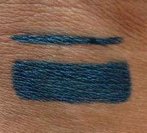 NYX retractable eye liner gypsy blue swatches (1)