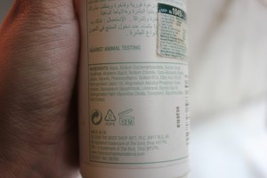 The body shop moisture white foaming facial wash ingredients
